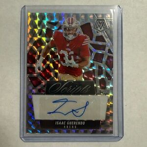 🔥ISAAC GUERENDO 2025 Mosaic Scripts Autograph Silver San Fransisco 49ers